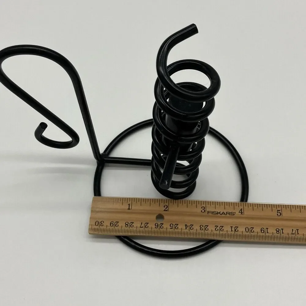 Vintage Hand Wrought Iron Spiral‎ Colonial Courting Candle